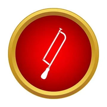 Hacksaw tool icon representing construction and repair work Illustration