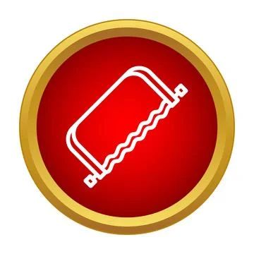 Hacksaw tool icon representing construction and diy work Stock Illustration