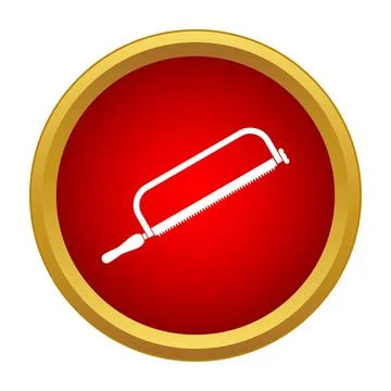 Hacksaw tool icon representing cutting and construction Stock Illustration