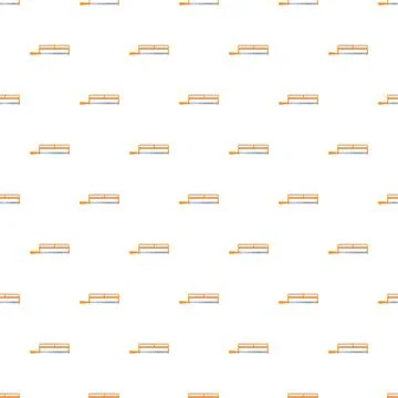 Hacksaw tool seamless repeating pattern on white background Stockillustratie