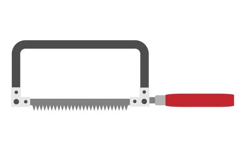 Hacksaw vector icon isolated on white background Stock Illustration