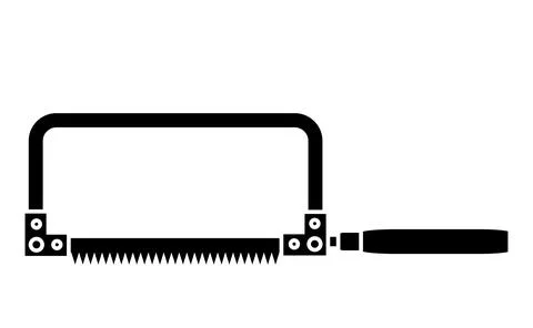 Hacksaw vector icon isolated on white background Stock Illustration