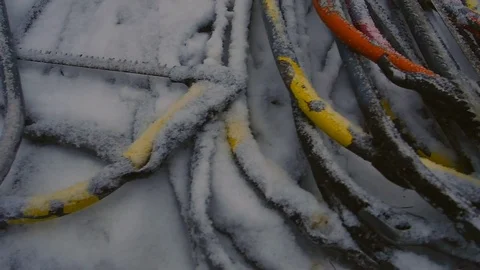 Hacksaws in the Snow Stock Footage 83605832