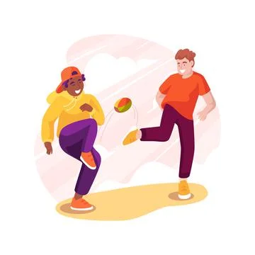 Hacky sack isolated cartoon vector illustration. Ilustración de archivo