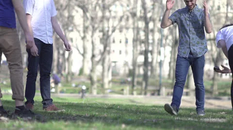 Hacky Sack Slow Motion 2 Stock Footage 22536168