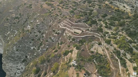 Had Dingli and Xaqqa Cliffs, Malta. Aerial drone view in european island Stock Footage 270444898