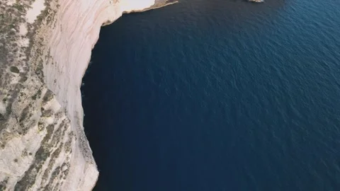 Had Dingli and Xaqqa Cliffs, Malta. Aerial sunset drone view in european island Stock Footage 270445079