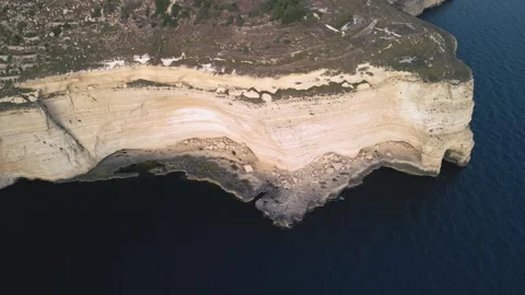 Had Dingli and Xaqqa Cliffs, Malta. Aerial sunset drone view in european island Stock Footage 270445189