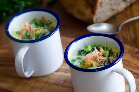 Haddock chowder Stock Photos