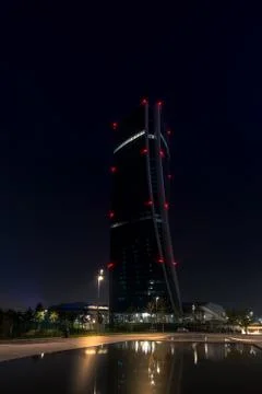 Hadid Tower at night Stock Photos