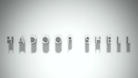 Hadoop shell 3D title animation white text on a white background Stock Footage 299758729
