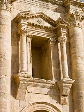 Hadrian Arch of Triumph, Jerash Foto stock