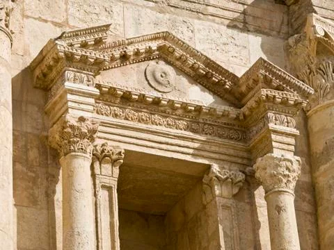 Hadrian Arch of Triumph, Jerash Stock-Fotos