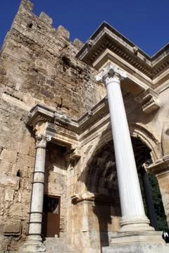 Hadrian's gate Stock Photos