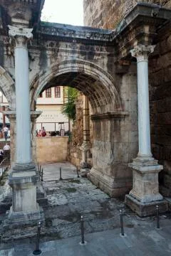 Hadrian's gate. Stock Photos