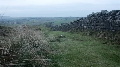 Hadrian's Wall 1 Stock Footage 45158998