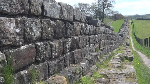 Hadrians Wall Stock Footage 86219698