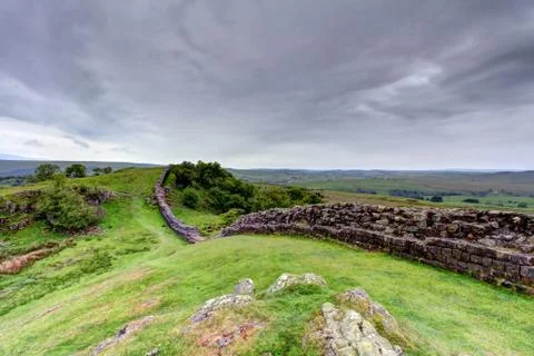 Hadrians wall Stock Photos