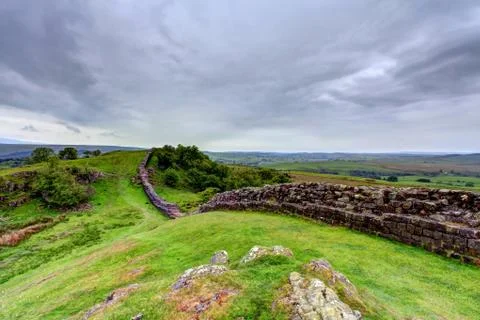 Hadrians wall Stock Photos