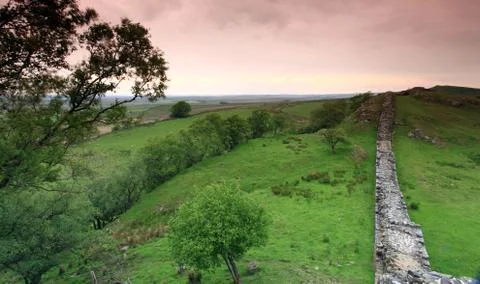 Hadrians wall Stock Photos