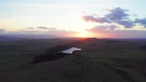 Hadrian’s Wall - Sunset 库存影片 132060136