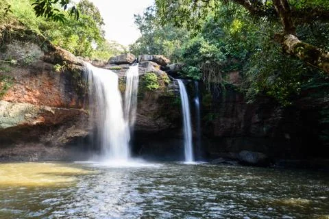 Haew Suwat Waterfall Stock Photos