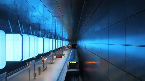 HafenCity Subway Stock Footage 25369209