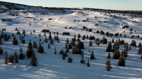 The Hafjell ski area Stock Footage 108576976