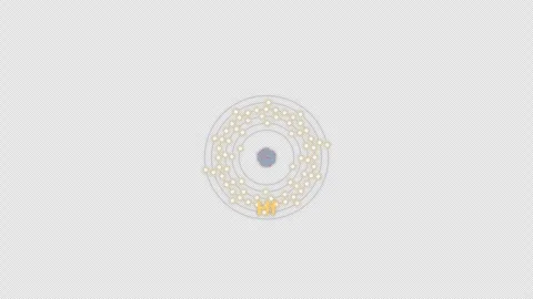 Hafnium Hf Bohr Atom Model Clean No Text Animation Video Overlay Alpha 4K Stock-Footage 339367416