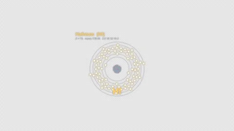 Hafnium Hf Bohr Atom Model Labeled Animation Video Overlay Alpha 4K 库存影片 339367440