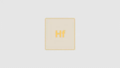 Hafnium Hf Periodic Table Element Tile Clean No Text Animation Video Overlay Alp Vidéo 339367366