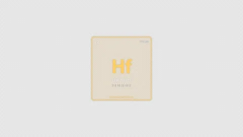 Hafnium Hf Periodic Table Element Tile Labeled Animation Video Overlay Alpha 4K 動画素材 339367379