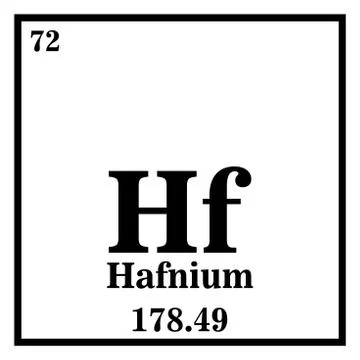 Hafnium Periodic Table of the Elements Vector illustration eps 10 스톡 일러스트