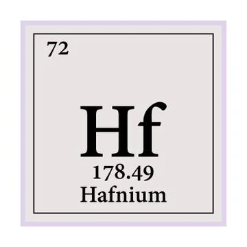 Hafnium Periodic Table of the Elements Vector illustration eps 10. Stock Illustration
