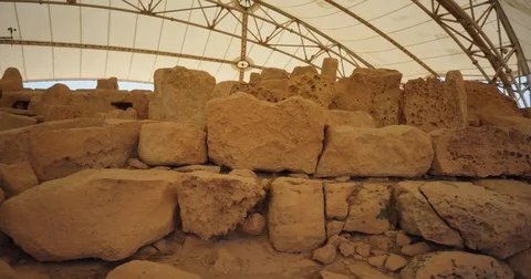 Hagar Qim Temples in Malta 4k Video Stock Footage 79977839