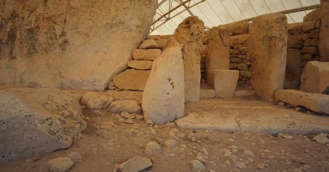 Hagar Qim Temples in Malta 4k Video Stock Footage 79977905