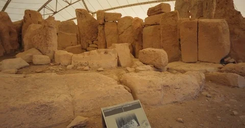 Hagar Qim Temples in Malta 4k Video Stock Footage 79977916