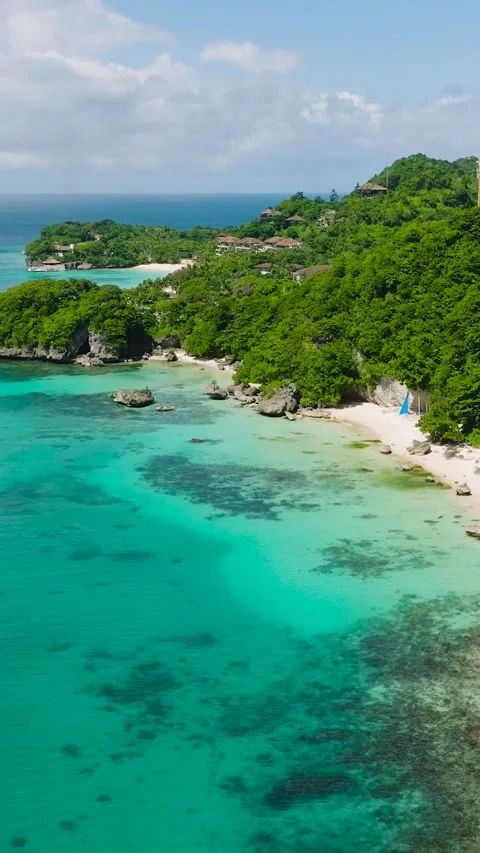 Hagdan Beach in Boracay, Philippines. Stock Footage 342532364
