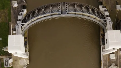 Hagestein dam and lock complex Stock-Footage 126520739