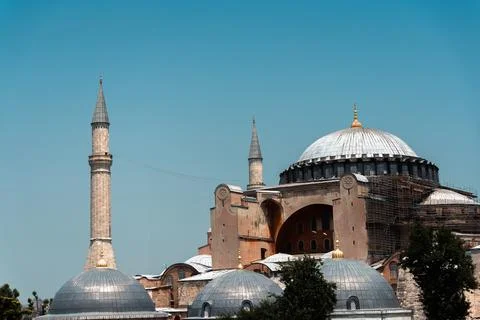 Hagia Sofia and Blue Mosque in Istanbul, Turkey in the morning Stock Photos