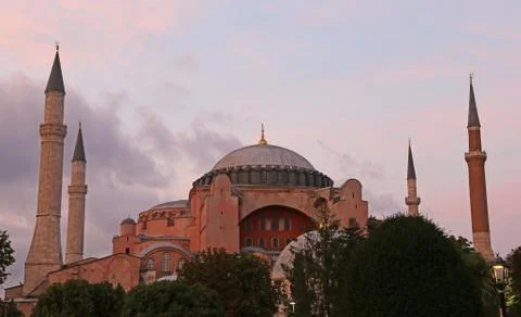 Hagia Sofia at Dusk Stock Photos