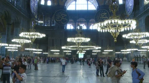 Hagia Sophia first level interior 库存影片 40518783