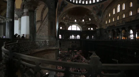 Hagia Sophia - Interior:View from 2nd level Stock Footage 27845060
