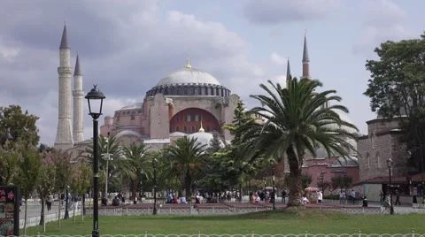 The Hagia Sophia in Istanbul city. Turkey, 4K Stock Footage
