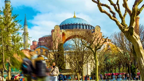 Hagia Sophia Mosque Timelapse Stock-Footage 244472929