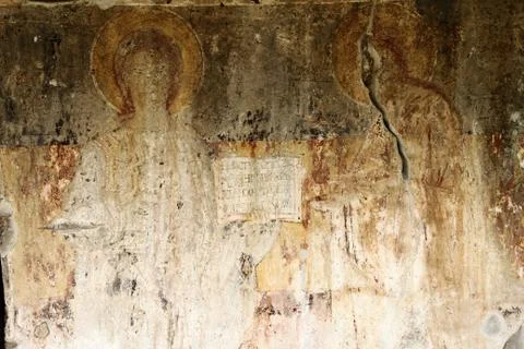 Hagiographic mural Stock Photos