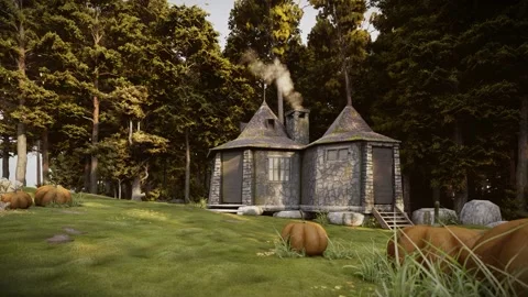 Hagrid Hut in the forrest Stock Footage 220449475