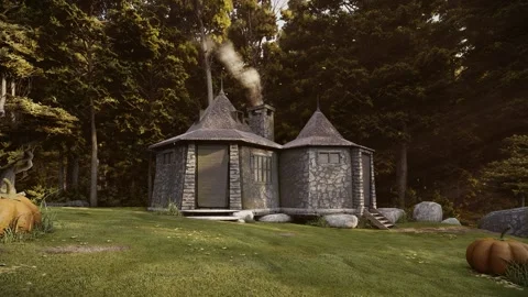 Hagrid Hut in the forrest Stock Footage 220449481