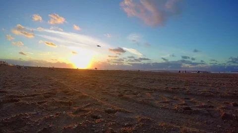 The Hague Beach Timelapse Sunset / 4K Stock Footage 76749113