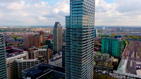 The Hague City Centre Aerial Drone 4K Netherlands Government Buildings Stock Footage 333772686